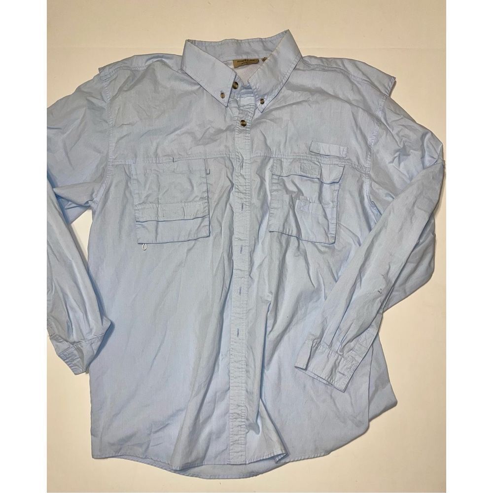 Rugged Earth Outfitters‎ Men's Size XXL Long Sleeve Button Down Shirt Blue A15